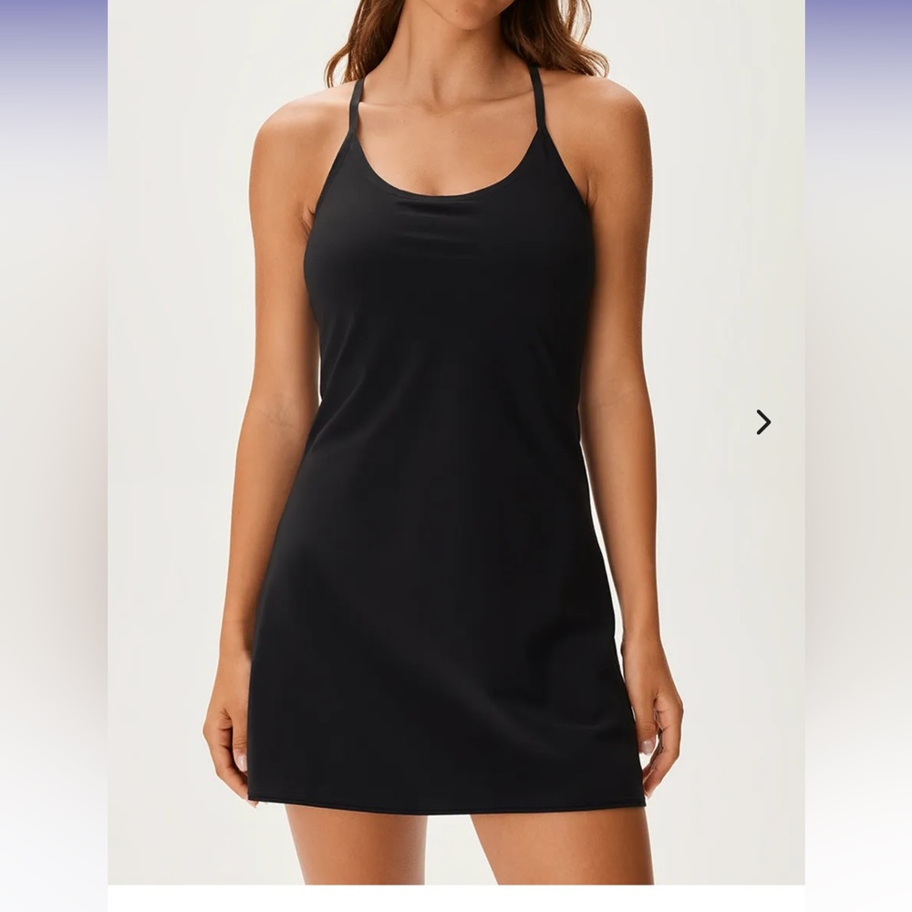 Outdoor voices exercise dress in black, size large